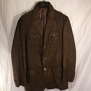 Like New INSERCH Distressed Brown Jacket
